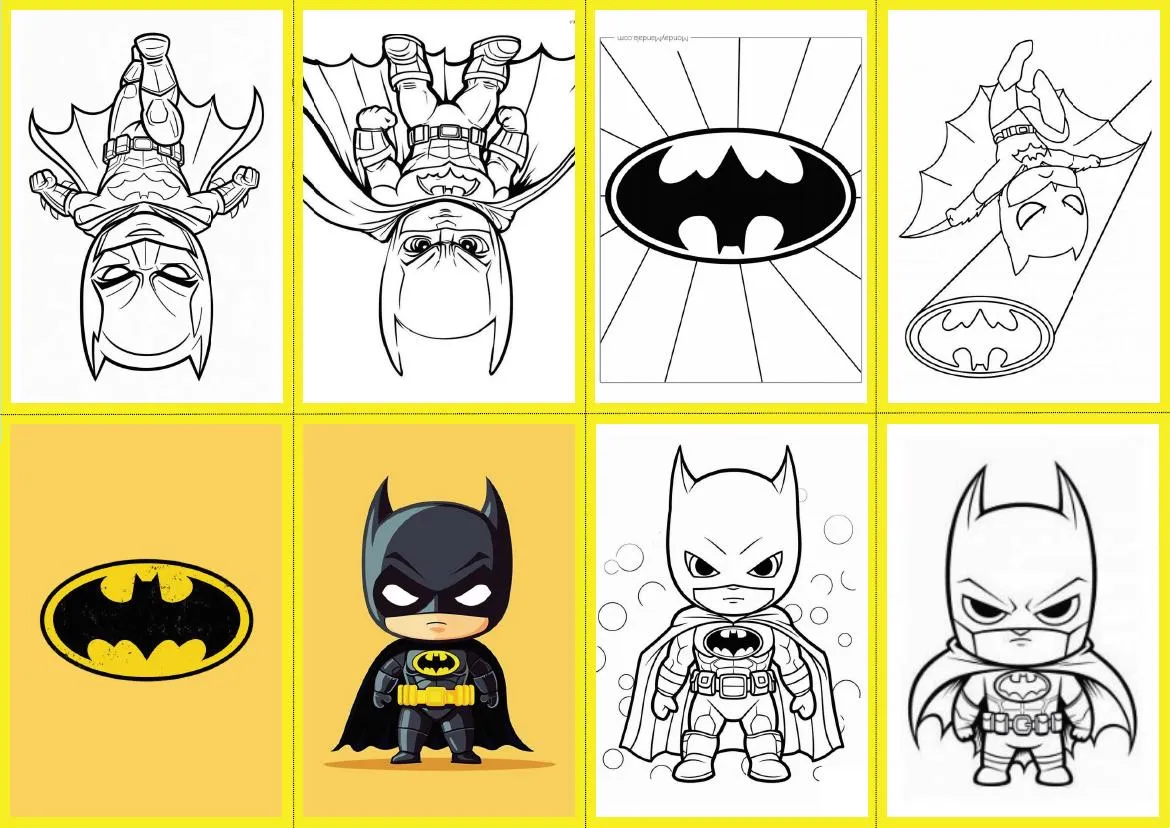 Mini livrinho de colorir do tema Batman